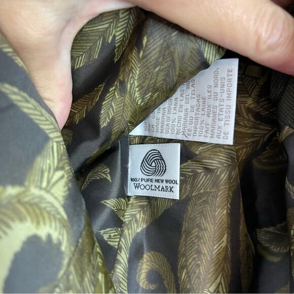 Jones NY green wool preppy office longline button jacket blazer 8 - Picture 5 of 6